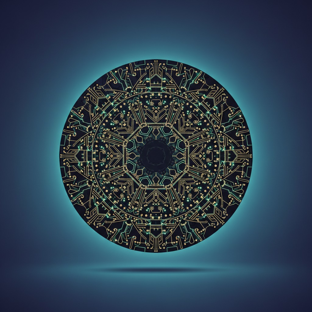 An image of abstract technology patterns, represented by lines of different colors.